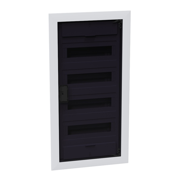 Щит встраиваемый КЭАЗ OptiBox Pro 48-VKR-IP40 48 (4x12) модулей прозрачная черная дверца IP40