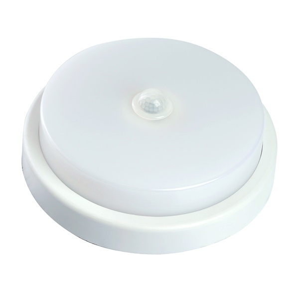 Светильник светодиодный с ИК-датчиком Feron AL3016 12W 4000K 960Lm IP65 корпус пластик, круг белый