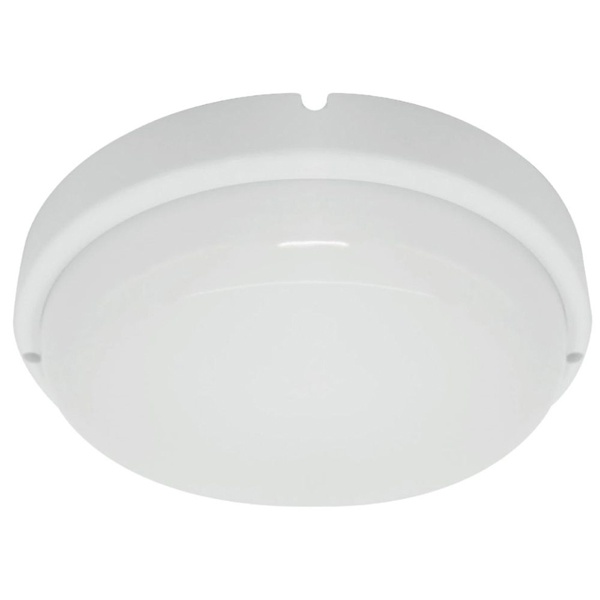 Светильник светодиодный с датчиком освещенности AL3015 12W 6500K 960Lm IP65 пластик, круг белый