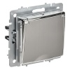 Розетка ИЭК BRITE 2P+E Schuko со шторками с крышкой 16А металл хром/никель (РСбш10-3-БрГН)