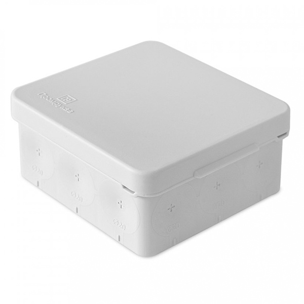 Коробка распределительная Промрукав прямой монтаж 80х80х40 двухкомпонентная HF,УФ IP66 серая