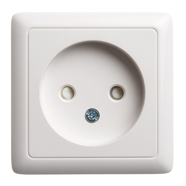 Накладная розетка SE ХИТ 10А 250В без заземления шторки белая