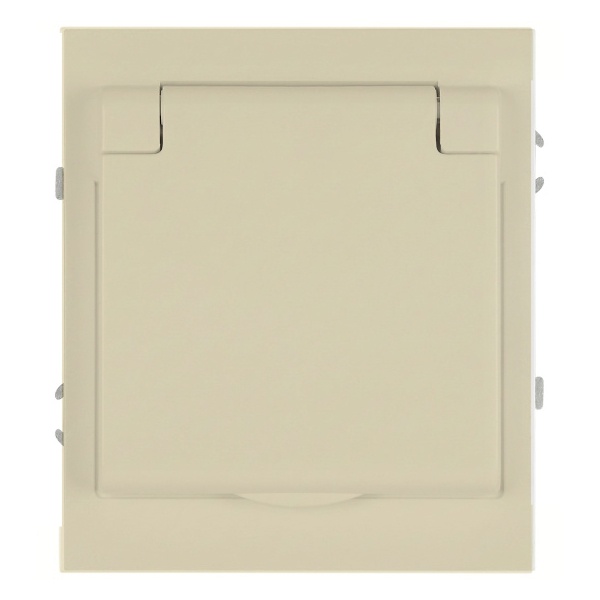Розетка с заземлением ЭРА Arktik 16-2103-02 2P+E со шторками с крышкой 16А-250В IP20 слоновая кость (бежевый)