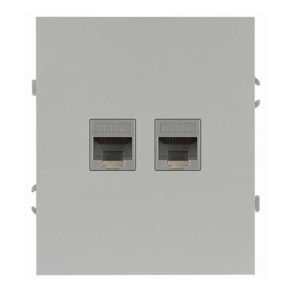 Розетка информационная двойная ЭРА Arktik 16-3108-03 2XRJ45 алюминий
