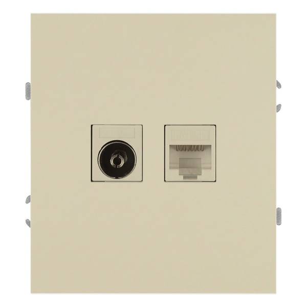 Розетка комбинированная ЭРА Arktik 16-3110-02 RJ45+TV слоновая кость (бежевый)