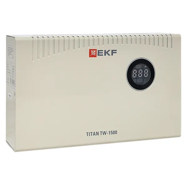 Стабилизатор напряжения EKF TITAN -TW-1500 1500В/А электронный с возможностью настенного монтажа