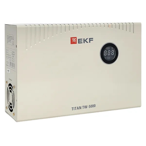 Стабилизатор напряжения EKF TITAN -TW-5000 5000ВА электронный с возможностью настенного монтажа