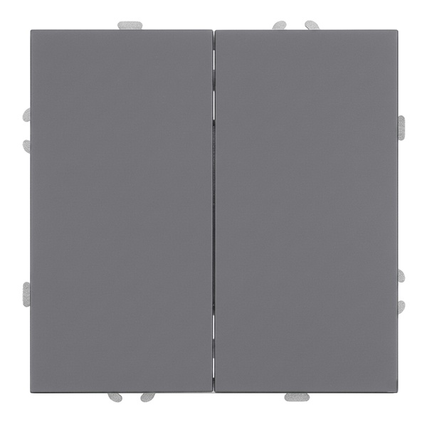 Двухклавишный выключатель Stekker Эмили RSW10-5104-10ZK 10A безвинтовые, платиново-серый