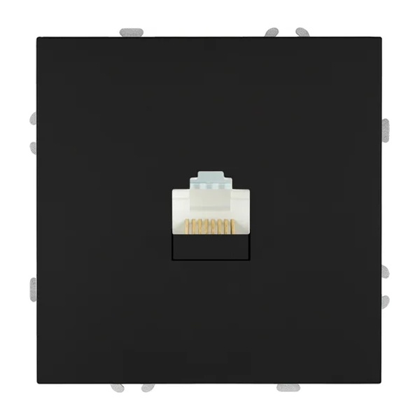 Розетка компьютерная Stekker Эмили RST00-5117-05 RJ-45 кат.5e, черный уголь