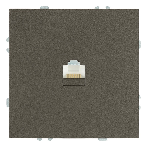 Розетка компьютерная Stekker Эмили RST00-5117-09 RJ-45 кат.5e, антрацит