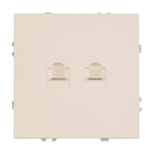 Розетка двойная компьютерная Stekker Эмили RST00-5111-08 RJ45+RJ45 кат.5e, кашемир