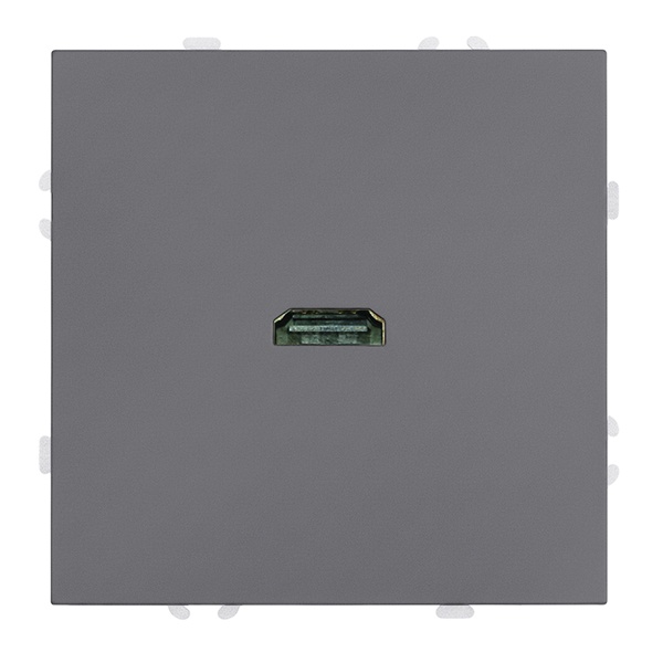 Розетка HDMI Stekker Эмили RST00-5118-10 Type A, платиново-серый