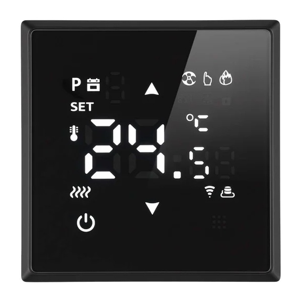Терморегулятор Wi-Fi Stekker Эмили RSW00-5119-05 3500Вт с датчиком 3м, черный уголь