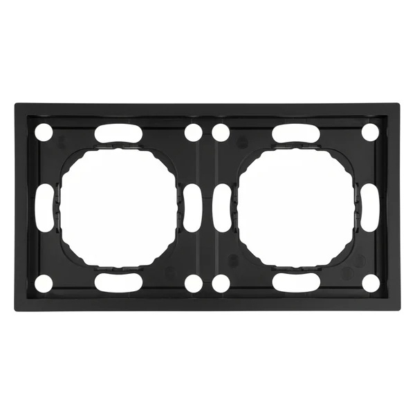 Рамка Stekker Эмили PFR00-5002-05 2 поста, черный уголь