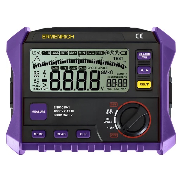 Тестер заземления Ermenrich Ping ET60 диаппазон от 0 до 4 кОм