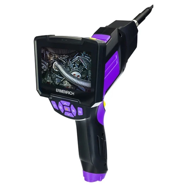 Видеоэндоскоп Ermenrich Seek VE70, бороскоп с двумя HD-камерами, кабель 10м, ЖК-дисплей