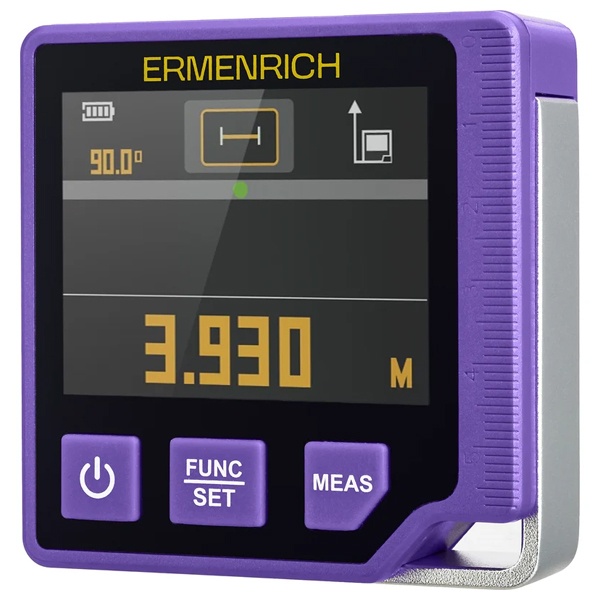 Цифровой уровень с лазерной рулеткой (3 в 1) Ermenrich Verk LQ60 длина, угол, уровень