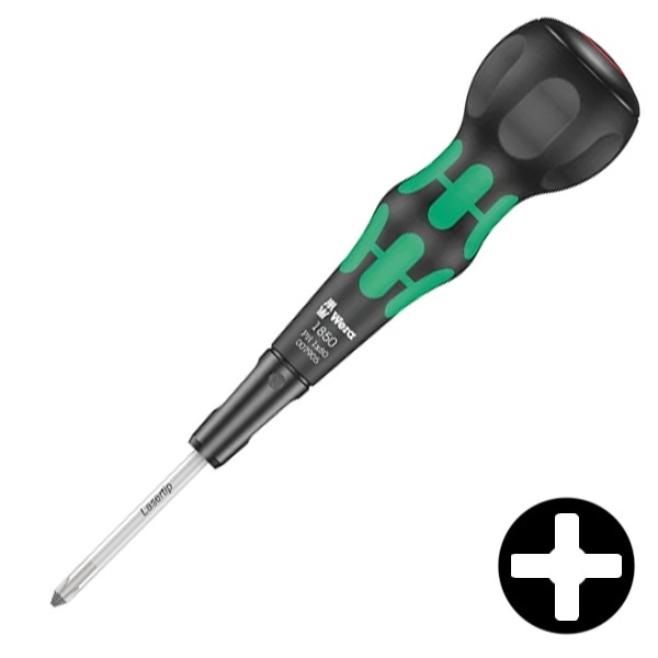 Отвертка крестовая Wera для винтов Phillips PH 2 x 100 мм, шарообразная рукоятка Ball-Grip