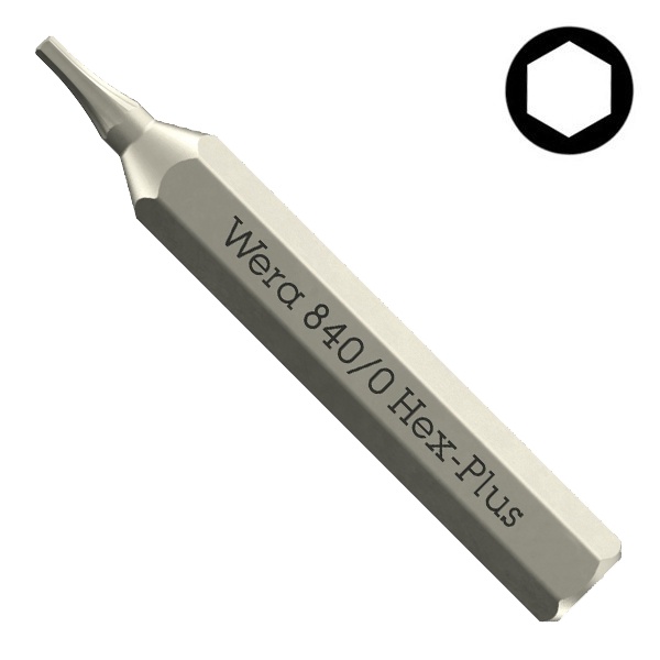 Бита Wera шестигранная HEX 2.5 x 30 мм, хвостовик шестигранный 5/32