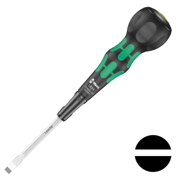 Отвертка плоская Wera шлицевая SL 1 x 6 x 100 мм шарообразная рукоятка Ball-Grip