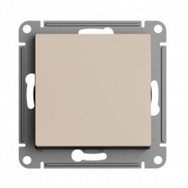 Кнопка SE AtlasDesign 10A быстрозажимные клеммы, песочный [уп 5 шт]