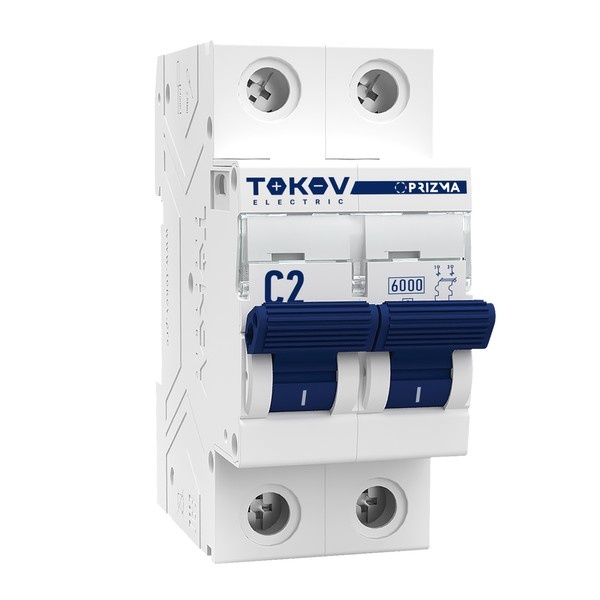 Выключатель автоматический модульный Tokov Electric Prizma 2п C2А 6кА