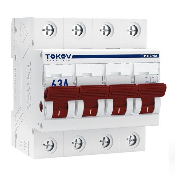 Выключатель нагрузки модульный Prizma Tokov Electric 4п 63А (рубильник)