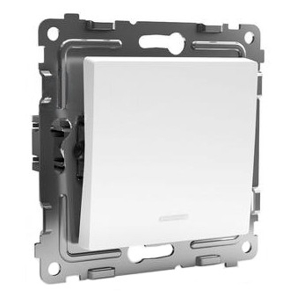 Выключатель одноклавишный с индикацией Tokov Electric Pixel 10А IP20 айс