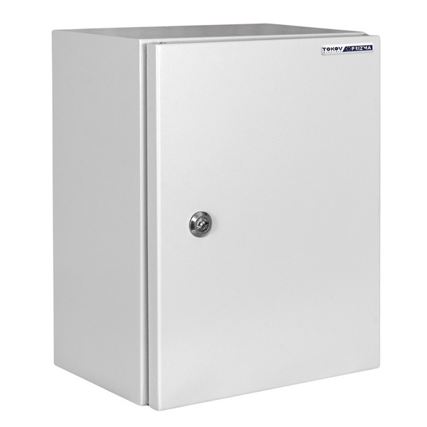 Щит металлический навесной Tokov Electric Prizma ЩМП-1 400х310х220 с монтажной панелью IP54 серый