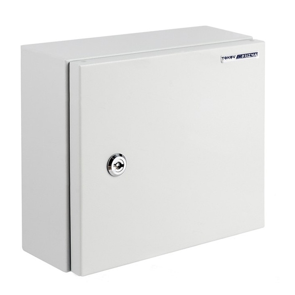 Щит металлический навесной Tokov Electric Prizma ЩРн-12 12м 260х310х120 с Din-рейкой IP54 серый