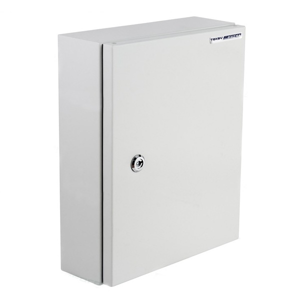 Щит металлический навесной Tokov Electric Prizma ЩРн-24 24м 390х310х120 с Din-рейкой IP54 серый