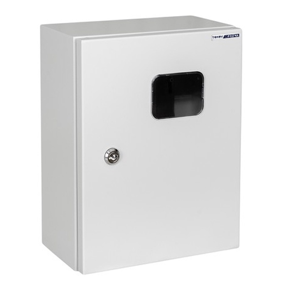 Щит металлический Tokov Electric ЩУРн-1/12 395х310х165 на 1-ф счетчик и 12м навесной IP54 серый