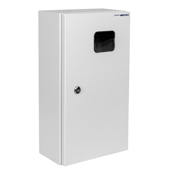 Щит металлический Tokov Electric ЩУРн-3/12 540х310х165 на 3-ф счетчик и 12м навесной IP54 серый