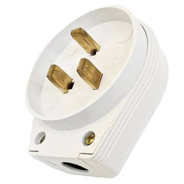Комплект розетки с вилкой для открытой проводки Tokov Electric РШ-ВШ 32А 250В 2P+PE белый