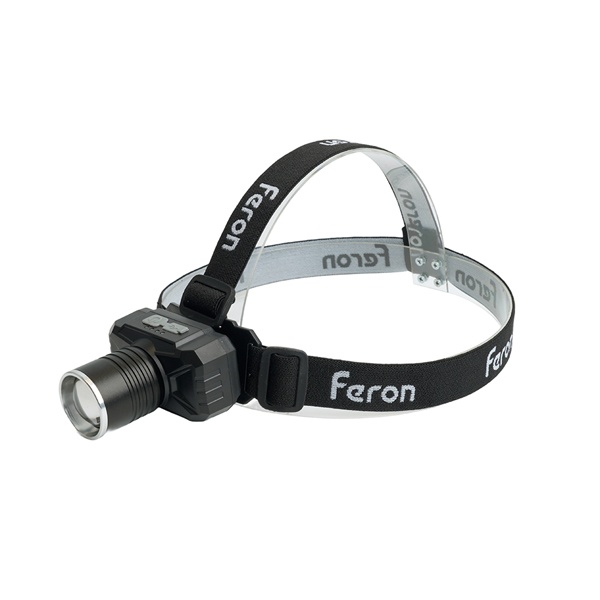 Фонарь налобный светодиодный Feron TH2314 20W IP44 USB type-C алюминий, c аккумулятором