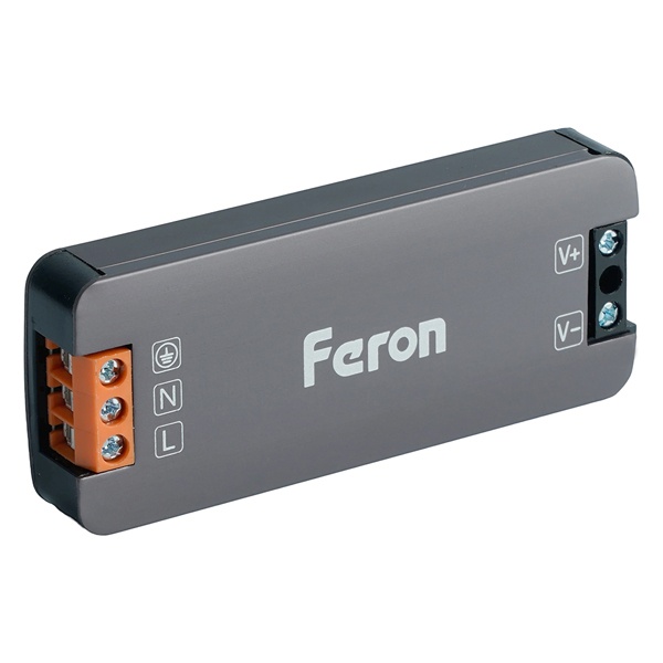 Блок питания для светодиодной ленты Feron LB010 48W 24V IP20 93x33.8x13mm (драйвер)