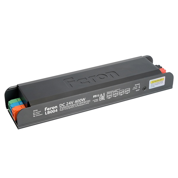 Блок питания для светодиодной ленты Feron LB004 400W 24V IP20 с плавным пуском, диммируемый