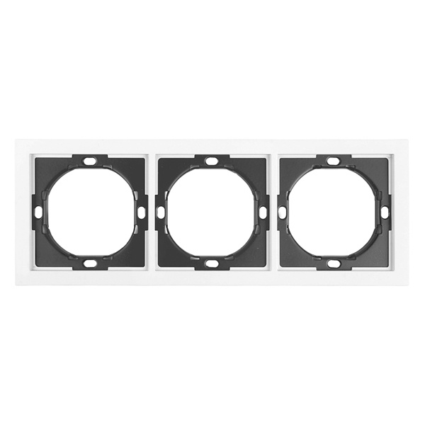 Рамка Stekker Мия PFR00-3003-01 3 поста, белая магнолия