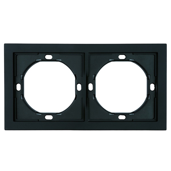 Рамка Stekker Мия PFR00-3002-05 2 поста, черный бархат