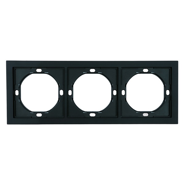 Рамка Stekker Мия PFR00-3003-05 3 поста, черный бархат