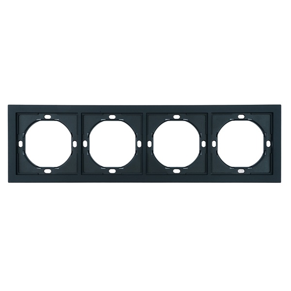 Рамка Stekker Мия PFR00-3004-05 4 поста, черный бархат