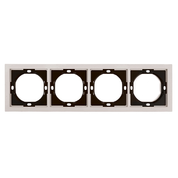 Рамка Stekker Мия PFR00-3004-08 4 поста, пудровый жемчуг