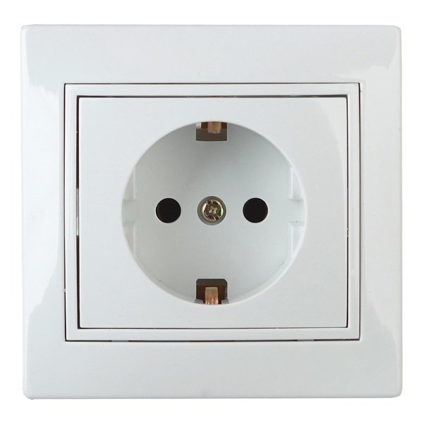 Розетка Intro 2P+E Schuko 16А 250В IP20 Plano, белый 1-202-01