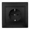Розетка Intro 2P+E Schuko 16А 250В IP20 Plano, антрацит 1-202-05