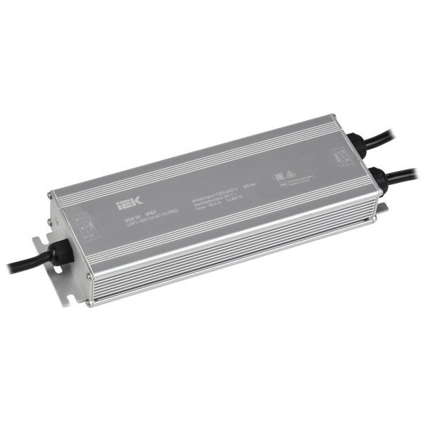 Драйвер ИЭК LED ИПСН-PRO 250Вт 24В блок - шнуры IP67