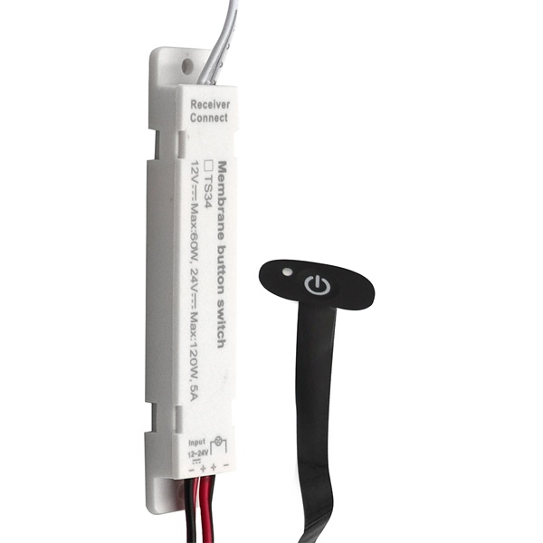 Датчик касания Feron SEN35 60/120W 12-24V с кабелем (25 см) чёрный