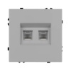 Розетка двойная компьютерная Arlight Nobe 2хRJ-45 кат.6, никель