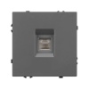 Розетка телефонная Arlight Nobe RJ-11 4C, серый базальт