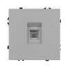 Розетка телефонная Arlight Nobe RJ-11 4C, никель