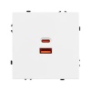 Зарядное устройство с быстрой зарядкой USB Arlight Nobe USB тип A и тип C 65Вт QC3, белый кварц